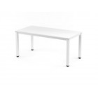 BUREAU 160X80X76 : BLANC + PIEDS BLANC