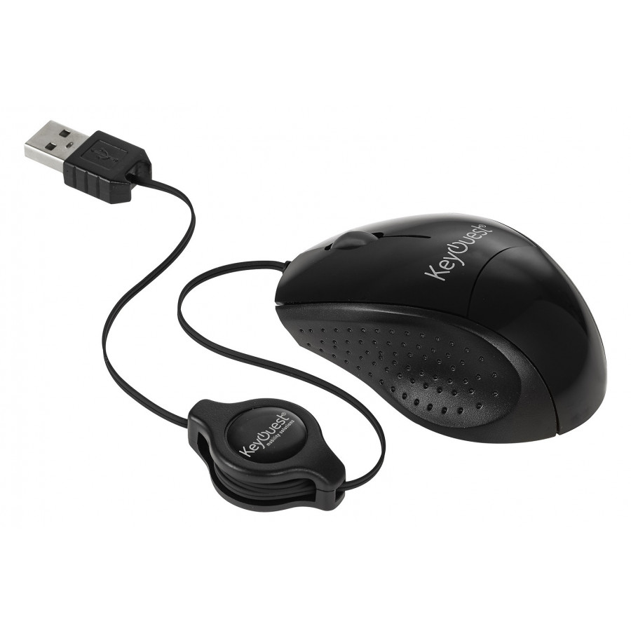 Mini souris filaire retractable - BuroStock Réunion