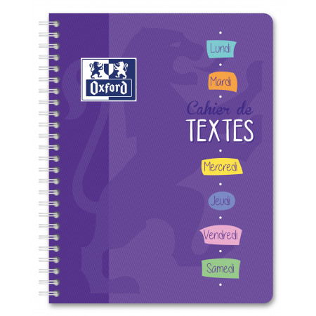 CAHIER DE TEXTE SPIRALE, Petit Format, 17X22 - 148 PAGES