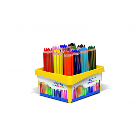 LOTS DE 108 CRAYONS DE COULEUR GIOTTO MEGA