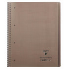 Koverbook reliure intégrale enveloppante polypro transparent 22,5x29,7cm 160p Q.5x5 perfo. 4 trous coloris assortis