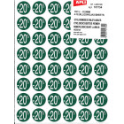 PAQUET 4 FEUILLES 192 ETIQUETTES - REMISE -20% D24mm