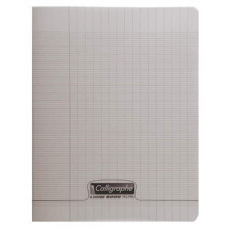 CAHIER POLYPRO, Petit Format, Grands Carreaux, 17X22 96 PAGES SEYES GRIS