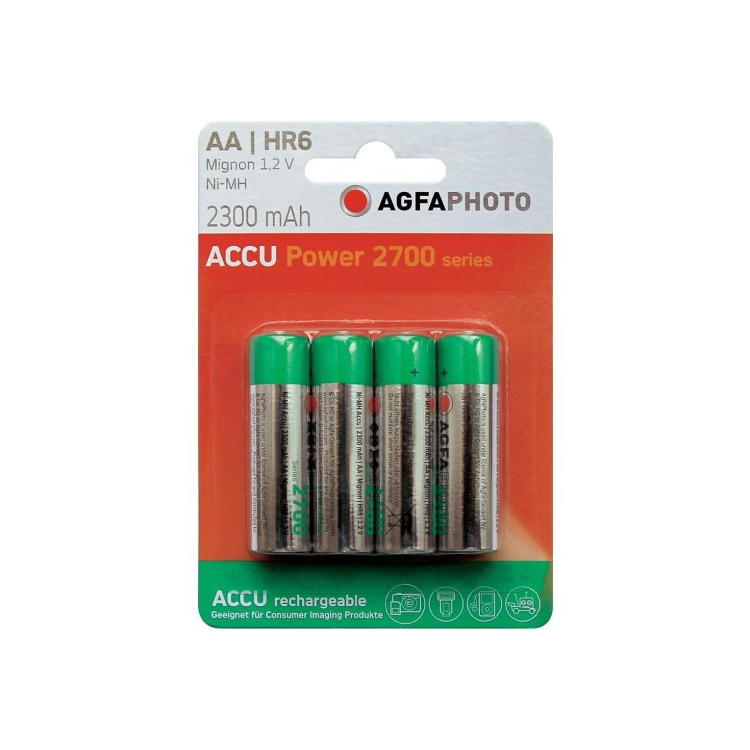 PILE RECHARGEABLE AA(LR6)X4 2000MAH