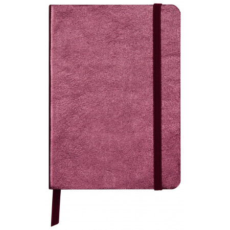 CARNET SOUPLE CUIRISÉ A6 144P CERISE