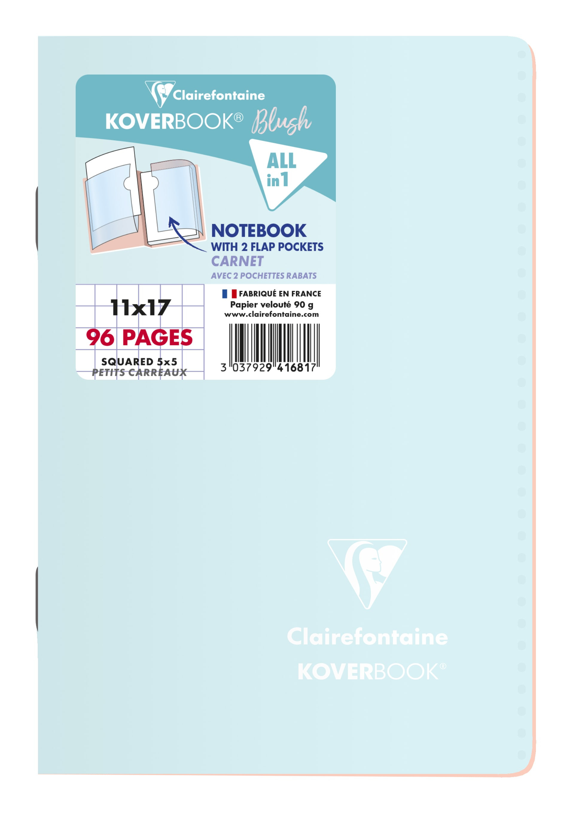 Cahier Koverbook Polypro Jaune CLAIREFONTAINE 24x32 96p Grands