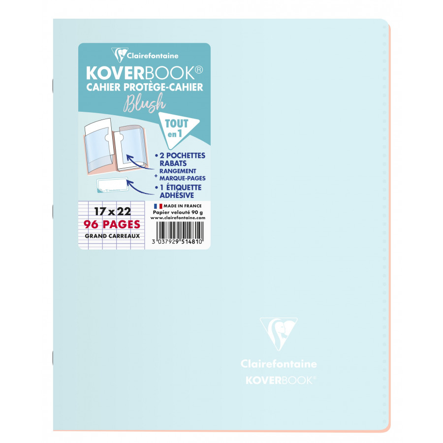 CAHIER POLYPRO, Grand Format, Grands Carreaux, 24X32 - 48 PAGES SEYES ROSE  - BuroStock Réunion