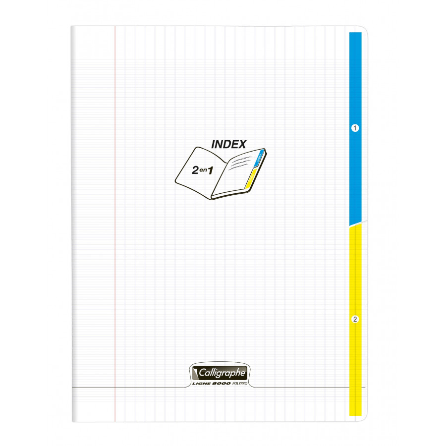 CAHIER POLYPRO, Grand Format, Grands Carreaux, 24X32 - 48 PAGES SEYES ROSE  - BuroStock Réunion