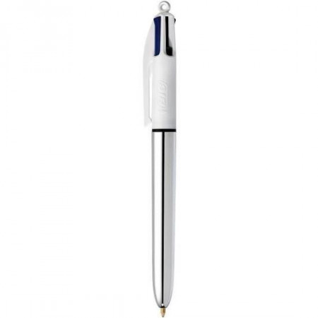 STYLO 4 COULEURS SHINE ARGENT