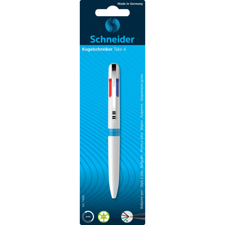 STYLO A BILLE 4 COULEURS SCHNEIDER