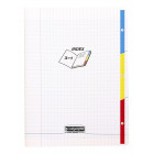 CAHIER A4 3 ONGLET 96P TRANSPARENT POLYP