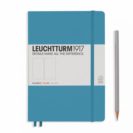 CARNET MEDIUM (A5) NON LIGNÉ, BLEU NORDIC