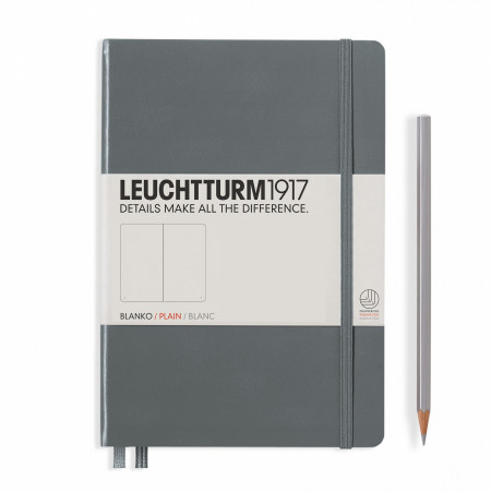 CARNET MEDIUM (A5) NON LIGNÉ, ANTHRACITE