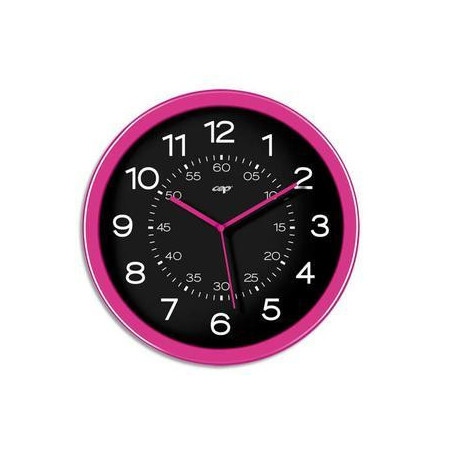 HORLOGE RONDE ROSE PEPSY 30CM