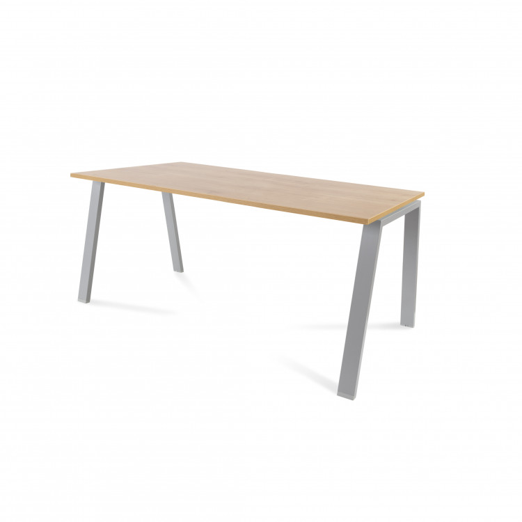 BUREAU BLANC 160X80 ALU/ HETRE - ROCADA