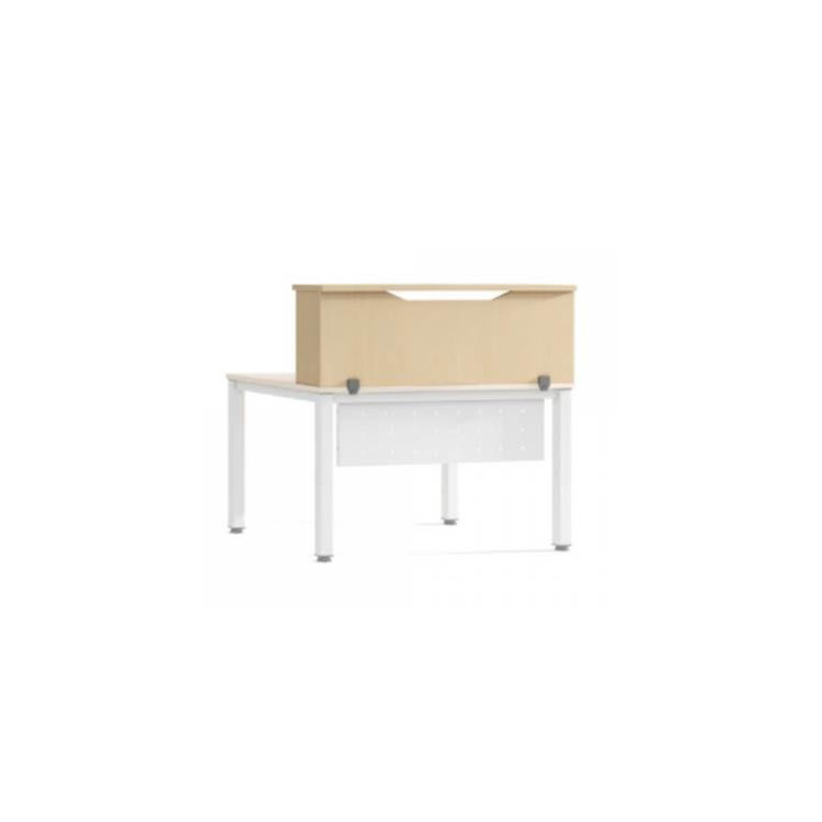 COMPTOIR HETRE + BUREAU BLANC : 200X100X76