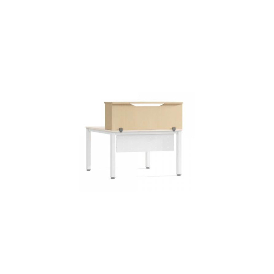 BUREAU DROIT 160X80 CHENE PIEDS BLC - BuroStock Réunion