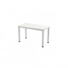 BUREAU 120X60 : BLANC + PIEDS BLANC