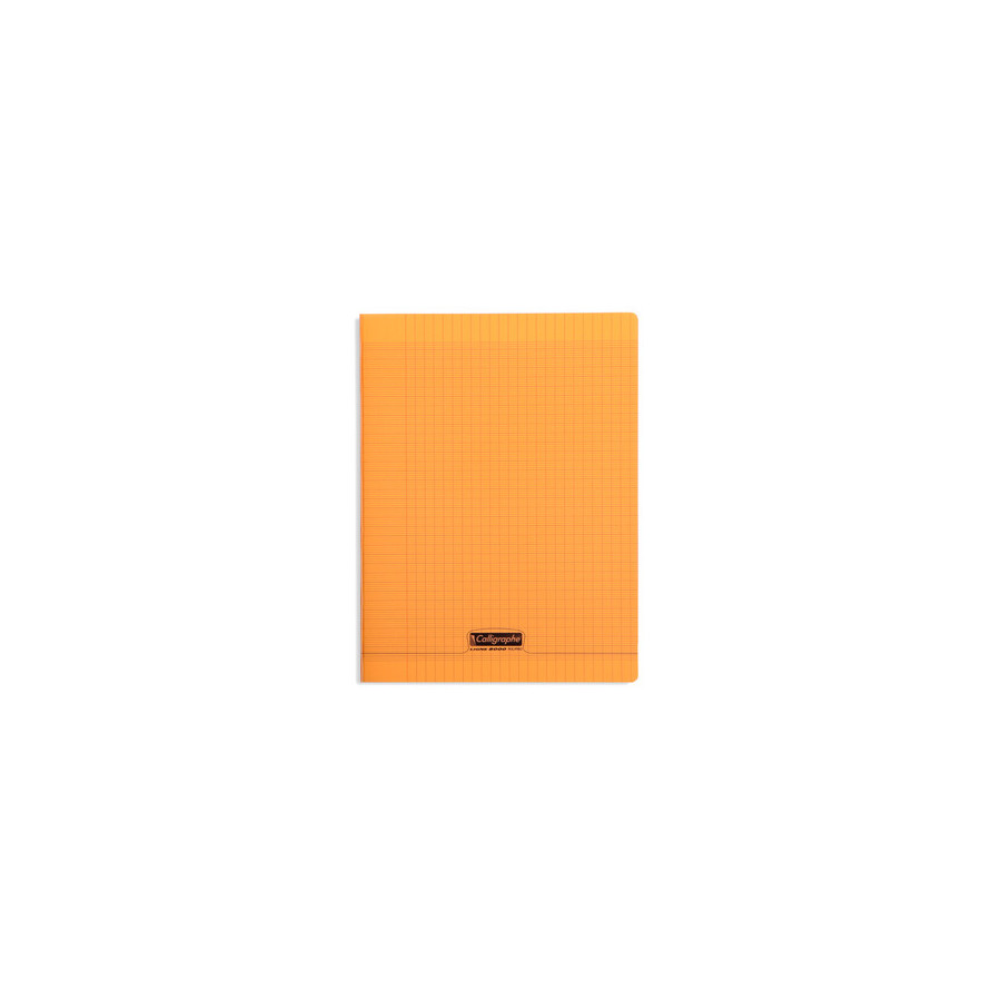 Cahier PolyPro Orange 24X32 192Pages -Grands carreaux - BuroStock Réunion