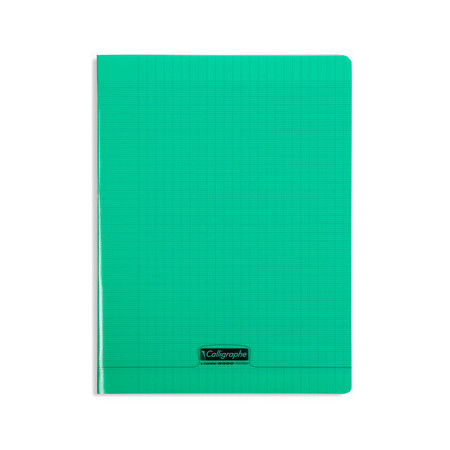 Cahier PolyPro Vert 24X32 192Pages -Grands carreaux