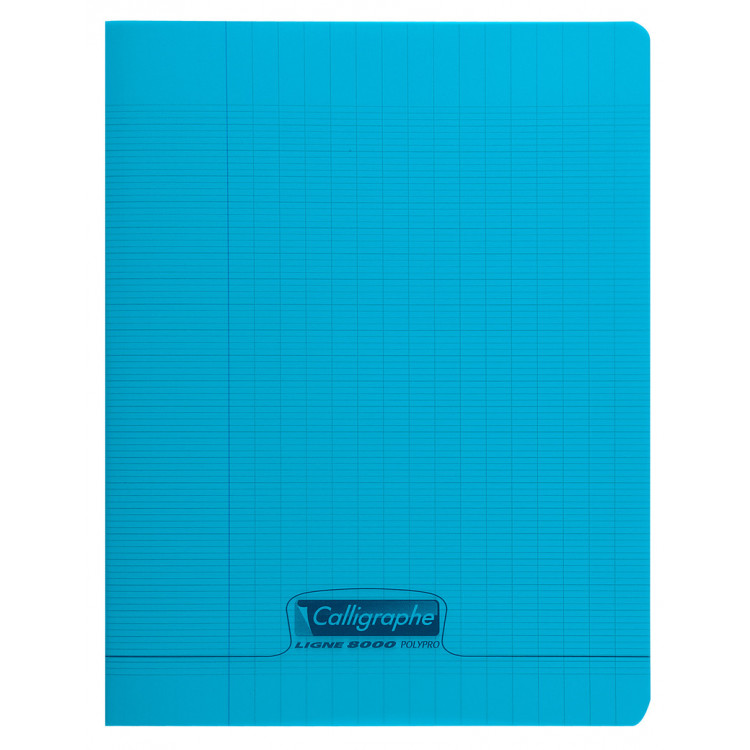 Cahier Polypro A4 192P Grands Carreaux Bleu Calligraphe