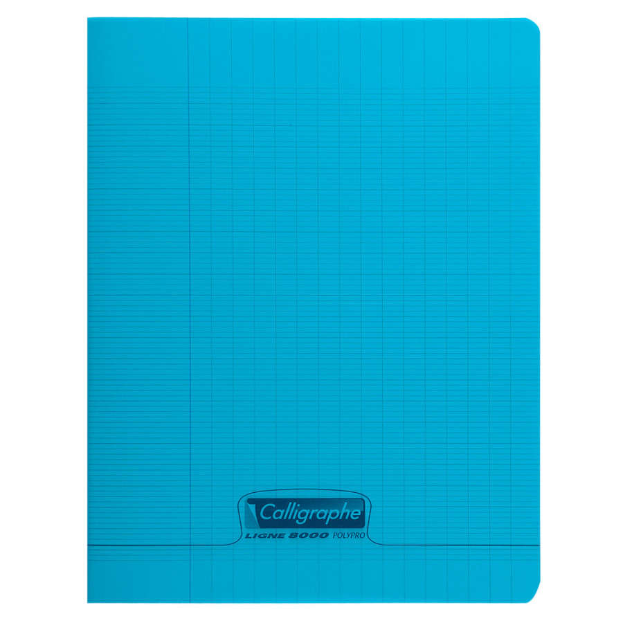 Cahier PolyPro Bleu 24X32 192Pages -Grands carreaux - BuroStock Réunion