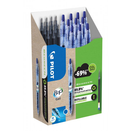 GPACK B2P 10 STYLOS BLEU + 10 RECH GRAT