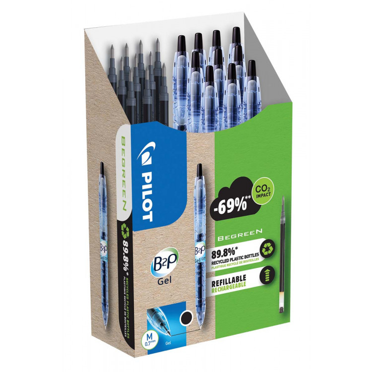 GPACK B2P 10 STYLOS BLEU + 10 RECH GRAT