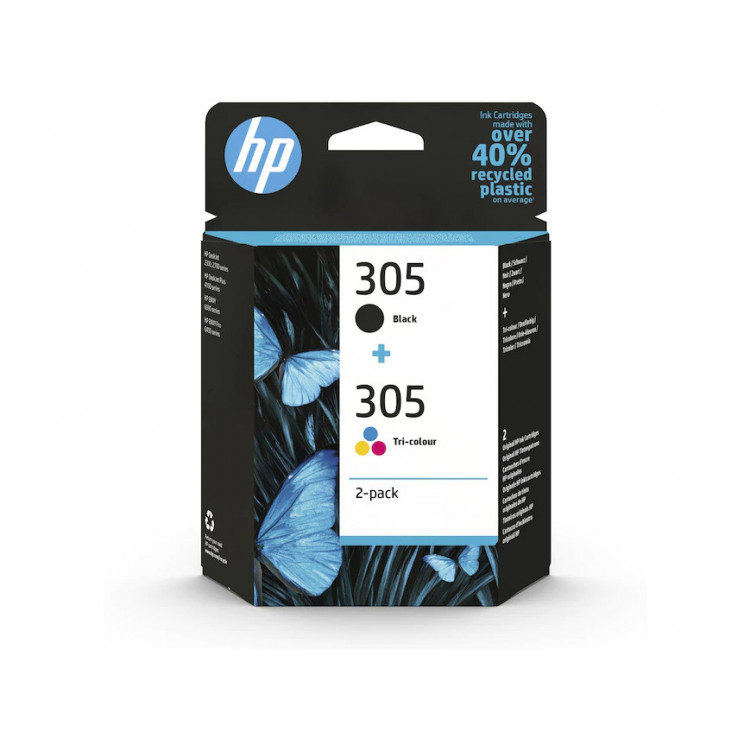 HP 305 Pack Cartouche Noire+3 couleurs