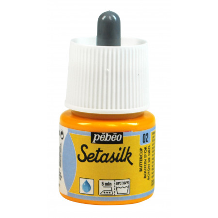 PEINTURE SETASILK SOIE 45ML BOUTON D'OR