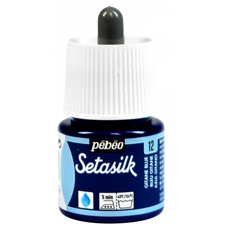 PEINTURE SETASILK SOIE 45ML BLEU GITANE