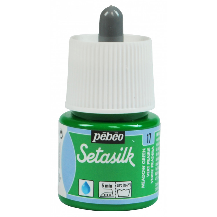 PEINTURE SETASILK SOIE 45ML VERT PRAIRIE