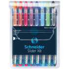 STYLO BILLE - SLIDER BASIC - XB - EPAISSEUR DE TRAIT EXTRA LARGE - POCHETTE 8X SLIDER BASIC XB