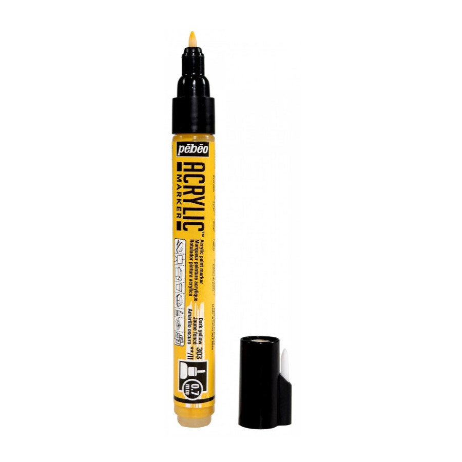 MARKER ACRYLIC PTE 0,7MM JAUNE FC - BuroStock Réunion