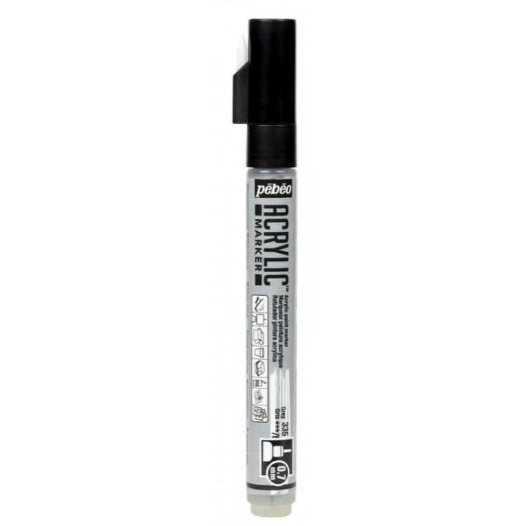 MARKER ACRYLIC PTE 0,7MM GRIS