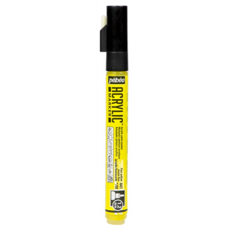 MARKER ACRYLIC PTE 1,2MM JAUNE FLUO