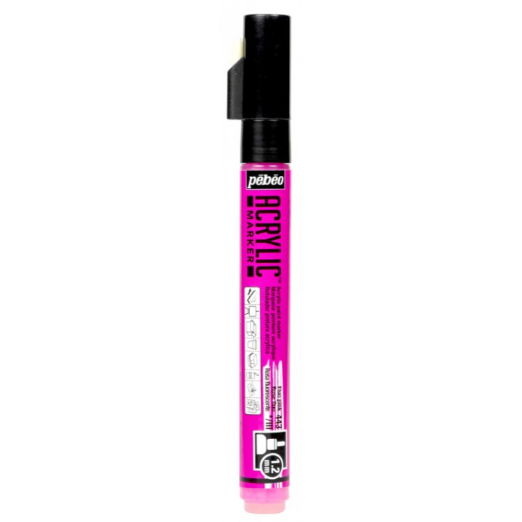MARKER ACRYLIC PTE 1,2MM ROSE FLUO