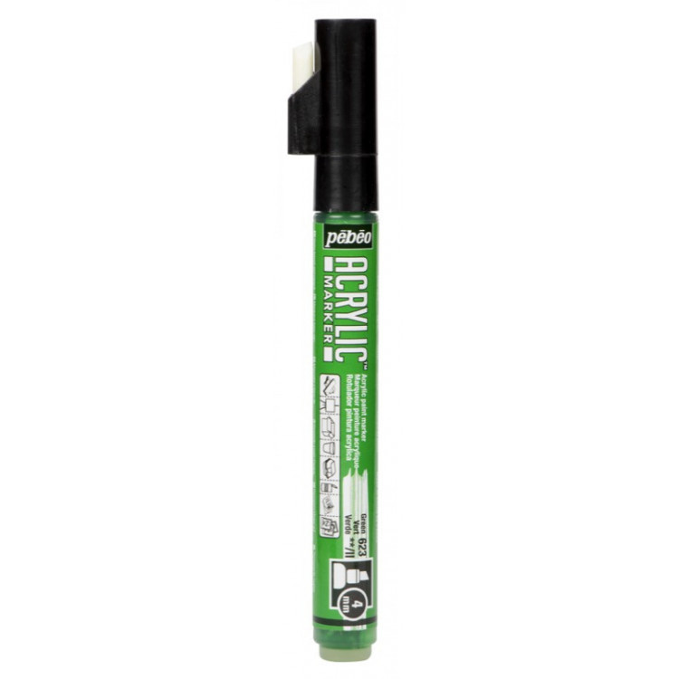 MARKER ACRYLIC PTE BISEAU 4 VERT