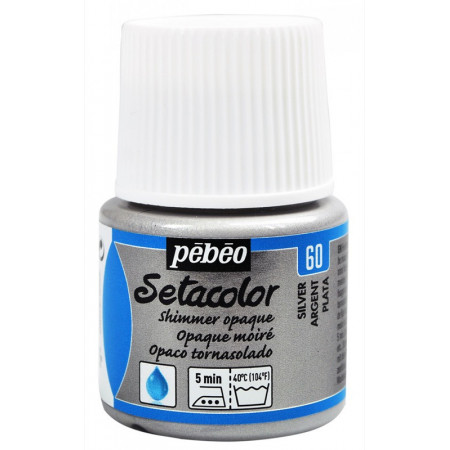 PEINTURE SETACOLOR OP 45ML ARGENT