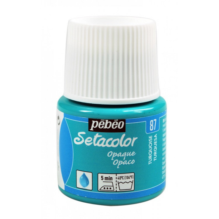 PEINTURE SETACOLOR OP 45ML TURQUOISE