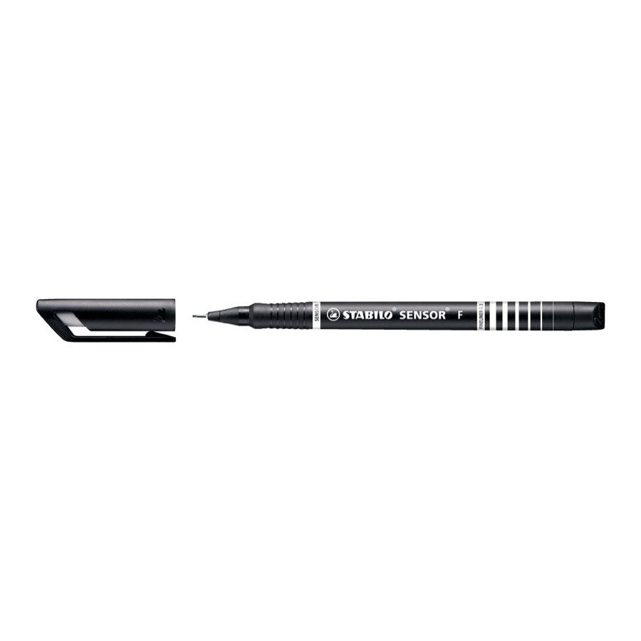 1 stylo-feutre pointe extra fine STABILO SENSOR F noir - BuroStock Réunion