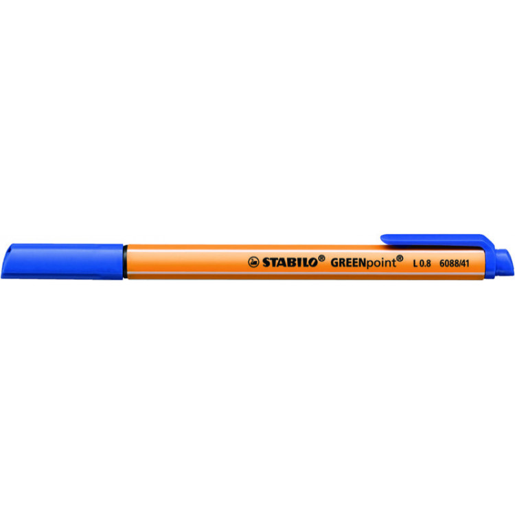 1 stylo-feutre STABILO GREENpoint bleu - BuroStock Réunion