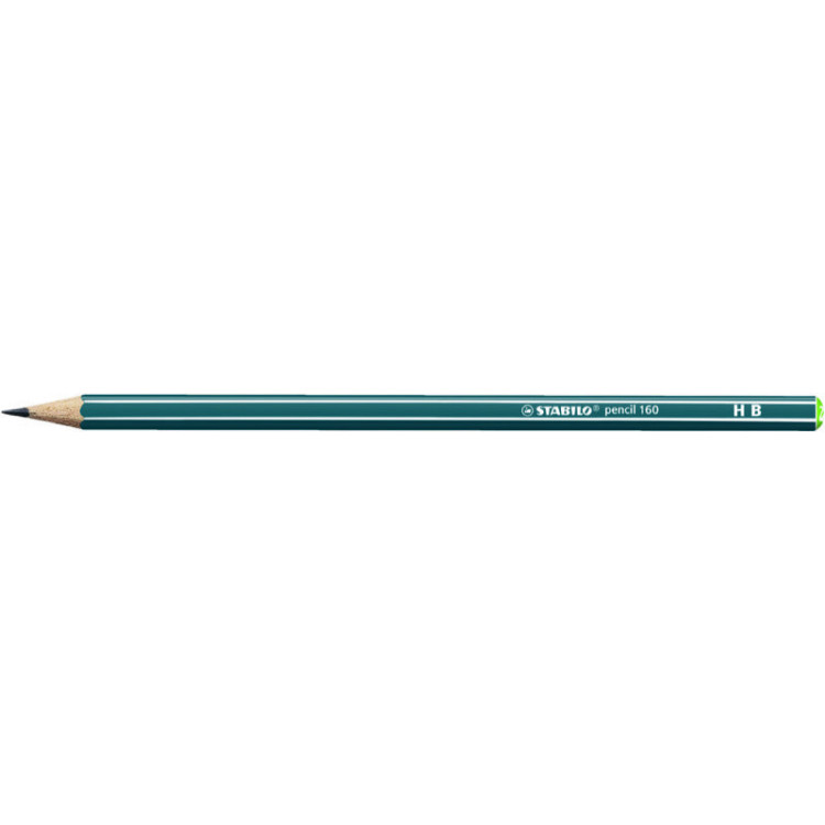 1 crayon graphite STABILO pencil 160 corps bleu ardoise HB