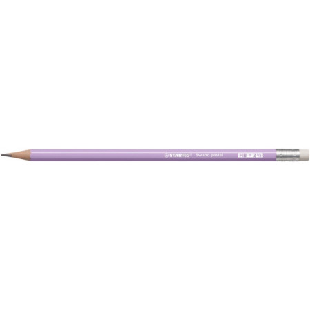 1 crayon graphite STABILO swano pastel bout gomme corps lilas HB