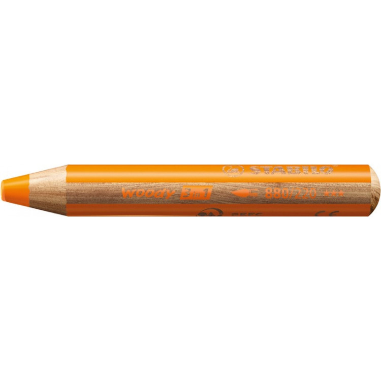 1 crayon multitalents STABILO woody 3 in 1 orange clair