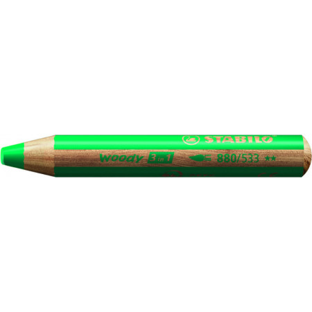 1 crayon multitalents STABILO woody 3 in 1 vert foncé