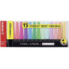 Set de bureau de 15 surligneurs STABILO BOSS ORIGINAL