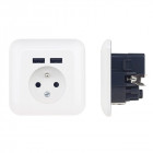 ADAPTAT. CHARGE. PRISE MUR 2USB 2.1A