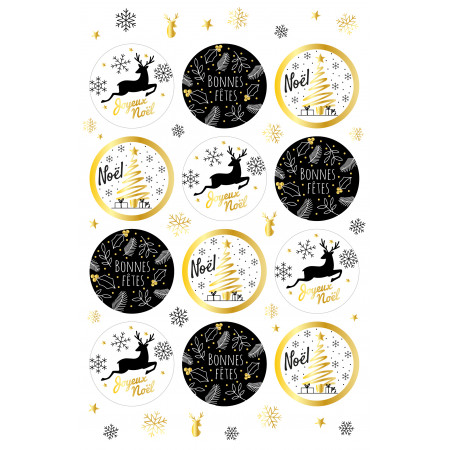 24 stickers de Noël M1