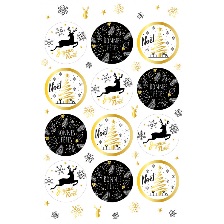 24 stickers de Noël M1